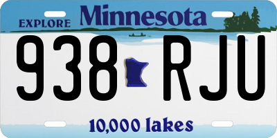 MN license plate 938RJU