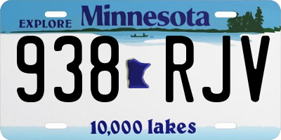 MN license plate 938RJV