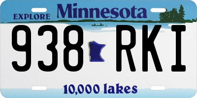 MN license plate 938RKI