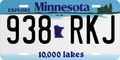 MN license plate 938RKJ