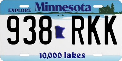 MN license plate 938RKK