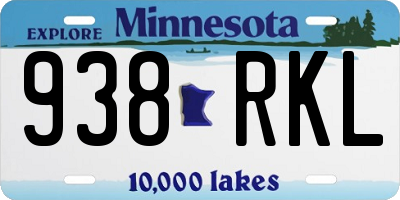 MN license plate 938RKL