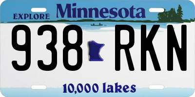 MN license plate 938RKN
