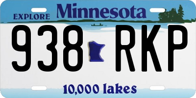 MN license plate 938RKP