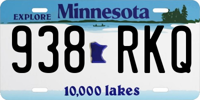 MN license plate 938RKQ