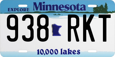 MN license plate 938RKT