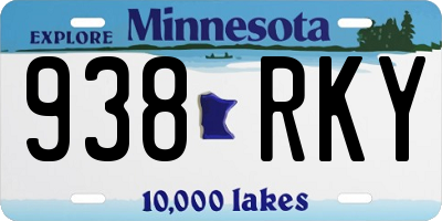 MN license plate 938RKY
