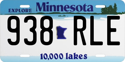 MN license plate 938RLE