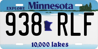 MN license plate 938RLF