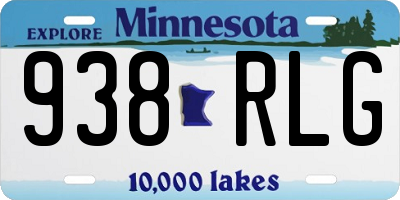 MN license plate 938RLG