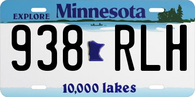 MN license plate 938RLH
