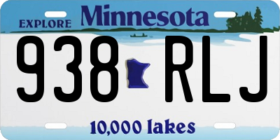 MN license plate 938RLJ