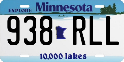 MN license plate 938RLL