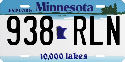 MN license plate 938RLN