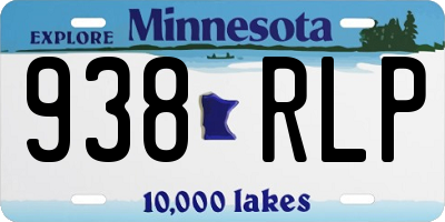 MN license plate 938RLP