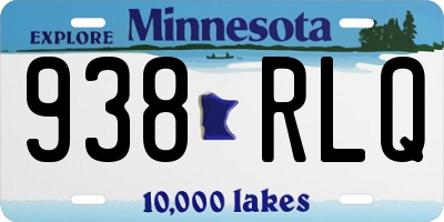 MN license plate 938RLQ