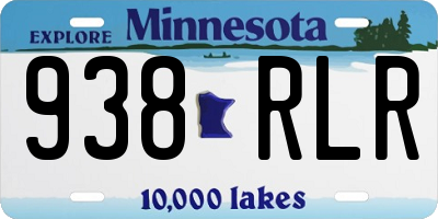 MN license plate 938RLR