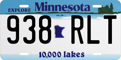 MN license plate 938RLT