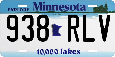 MN license plate 938RLV