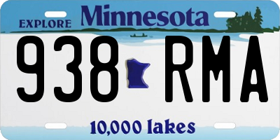 MN license plate 938RMA