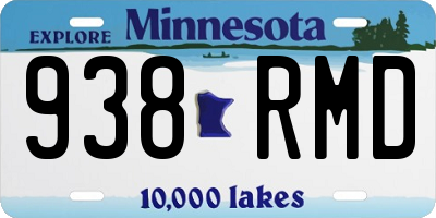 MN license plate 938RMD