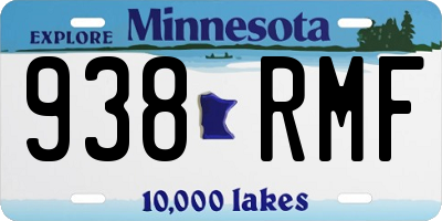 MN license plate 938RMF