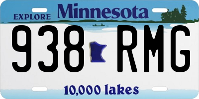MN license plate 938RMG