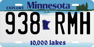 MN license plate 938RMH