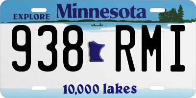 MN license plate 938RMI