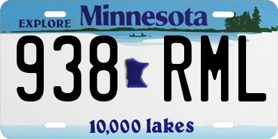 MN license plate 938RML