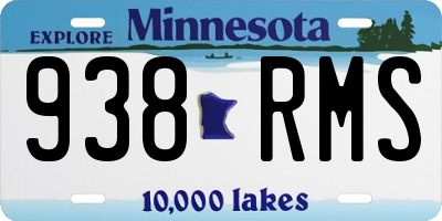 MN license plate 938RMS