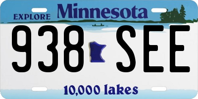 MN license plate 938SEE