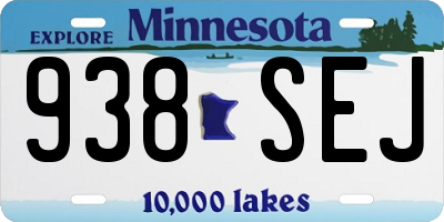 MN license plate 938SEJ