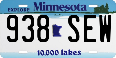 MN license plate 938SEW