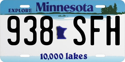 MN license plate 938SFH