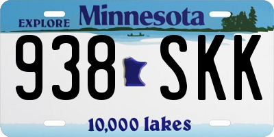 MN license plate 938SKK