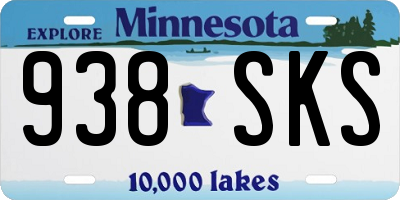 MN license plate 938SKS