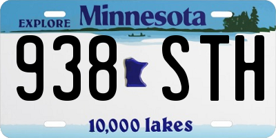 MN license plate 938STH