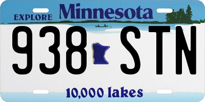 MN license plate 938STN