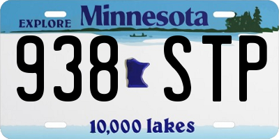 MN license plate 938STP