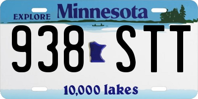 MN license plate 938STT