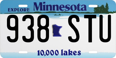 MN license plate 938STU