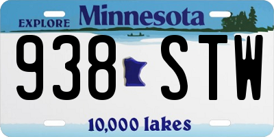 MN license plate 938STW