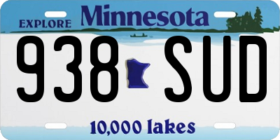 MN license plate 938SUD