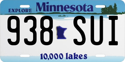 MN license plate 938SUI