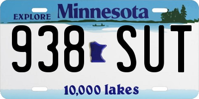 MN license plate 938SUT