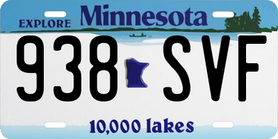 MN license plate 938SVF