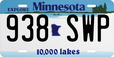 MN license plate 938SWP