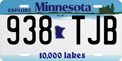 MN license plate 938TJB