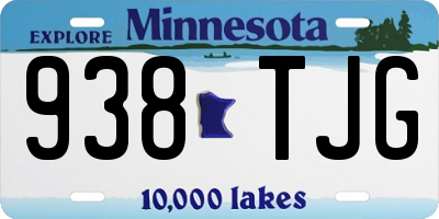 MN license plate 938TJG